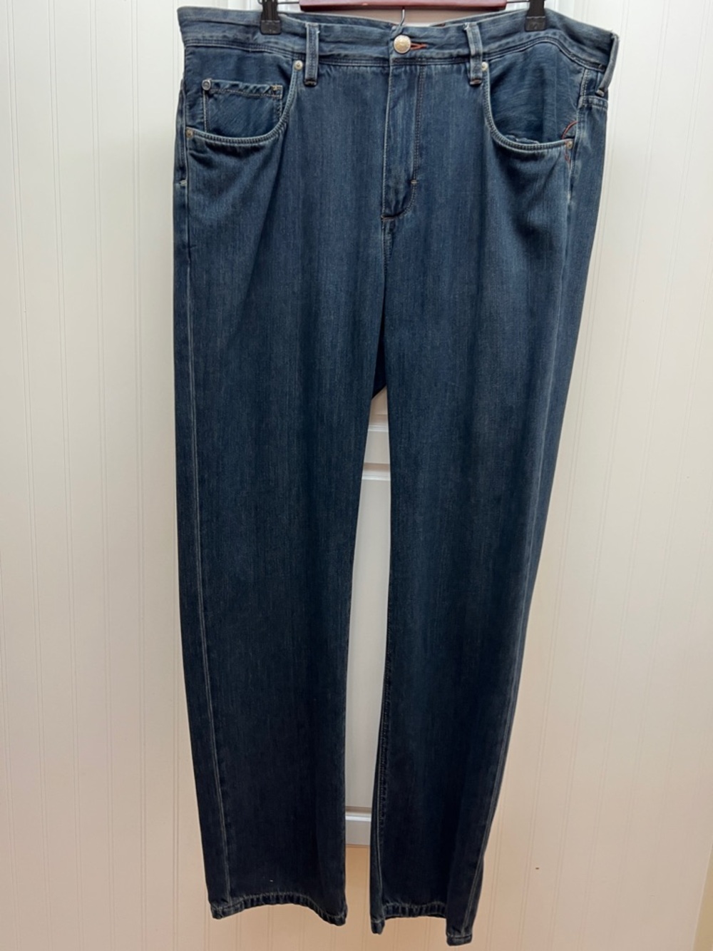 Tommy Bahama Blue Denim Jeans with Copper Embroidery